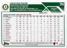 Load image into Gallery viewer, 2023 Topps Cristian Pache #296 Oakland Athletics
