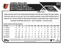 Load image into Gallery viewer, 2023 Topps Cedric Mullins #317 Baltimore Orioles
