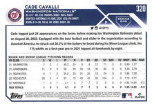 Load image into Gallery viewer, 2023 Topps Cade Cavalli Rookie #320 Washington Nationals
