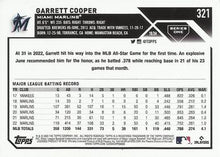 Load image into Gallery viewer, 2023 Topps Garrett Cooper #321 Miami Marlins

