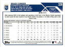 Load image into Gallery viewer, 2023 Topps Brady Singer #328 Kansas City Royals
