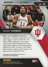 تحميل الصورة إلى عارض المعرض، 2021 Panini Prizm Isiah Thomas Silver Prizms #36 Indiana Hoosiers
