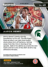 Load image into Gallery viewer, 2021 Panini Prizm Draft Pick Red White &amp; Blue  #48 - Aaron Henry - Michigan State Spartans
