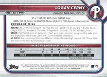 Load image into Gallery viewer, 2022 Bowman 1st Bowman Logan Cerny #BP-120 Philadelphia Phillies
