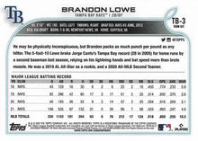 Load image into Gallery viewer, 2022 Topps Brandon Lowe #TB-3 Tampa Bay Rays
