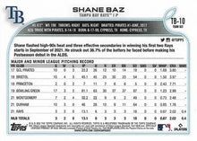 Load image into Gallery viewer, 2022 Topps Shane Baz #TB-10 Tampa Bay Rays
