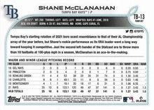 Load image into Gallery viewer, 2022 Topps Shane McClanahan #TB-13 Tampa Bay Rays
