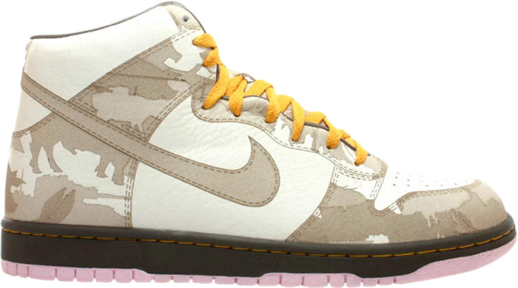 Nike Dunk High 1 Piece White Khaki Pink Ice Size 9.5M / 11W