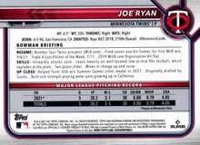 Load image into Gallery viewer, 2022 Bowman Chrome Joe Ryan RC #8 Minnesota Twins
