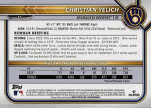 Load image into Gallery viewer, 2022 Bowman Chrome Christian Yelich #31 Milwaukee Brewers
