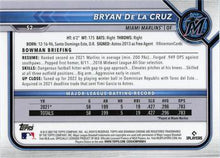 Load image into Gallery viewer, 2022 Bowman Chrome Bryan De La Cruz RC #52 Miami Marlins

