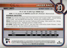 Load image into Gallery viewer, 2022 Bowman Chrome Javier Baez #68 Detroit Tigers
