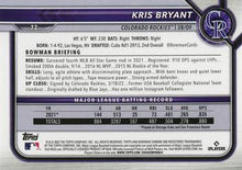 Load image into Gallery viewer, 2022 Bowman Chrome Kris Bryant #72 Colorado Rockies
