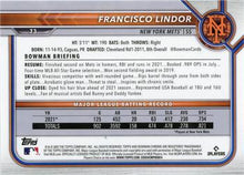 Load image into Gallery viewer, 2022 Bowman Chrome Francisco Lindor #73 New York Mets
