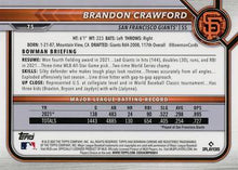 Load image into Gallery viewer, 2022 Bowman Chrome Brandon Crawford #75 San Francisco Giants
