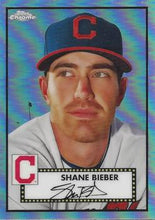 Load image into Gallery viewer, 2021 Topps Chrome Platinum Anniversary Refractor #190 Shane Bieber - Cleveland Indians
