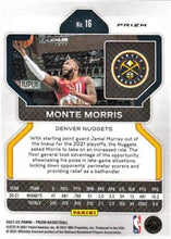 Load image into Gallery viewer, 2021-22 Panini Silver Wave Prizm Monte Morris 16 Denver Nuggets
