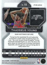 Load image into Gallery viewer, 2021-22 Panini Silver Prizm Thaddeus Young 118 San Antonio Spurs
