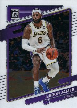 2021-22 Panini Donruss Optic LeBron James Purple Refractor #41 Los Angeles Lakers