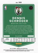 Load image into Gallery viewer, 2021-22 Panini Donruss Optic Dennis Schroder #108 Boston Celtics
