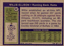 Load image into Gallery viewer, 1972 Topps Willie Ellison RC #62  Los Angeles Rams
