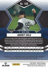 Load image into Gallery viewer, 2022 Panini Mosaic Gerrit Cole Base Silver Prizm #169 New York Yankees
