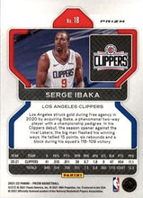 Load image into Gallery viewer, 2021-22 Panini Silver Wave Prizm Serge Ibaka 18 Los Angeles Clippers
