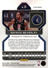 Load image into Gallery viewer, 2021-22 Panini Silver Wave Prizm Patrick Beverley 25 Minnesota Timberwolves
