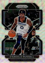 Load image into Gallery viewer, 2021-22 Panini Silver Wave Prizm D&#39;Angelo Russell 52 Minnesota Timberwolves
