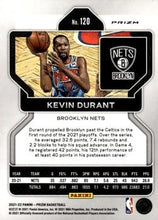 Load image into Gallery viewer, 2021-22 Panini Silver Prizm Kevin Durant 120 Brooklyn Nets
