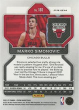 Load image into Gallery viewer, 2021-22 Panini Silver Prizm Marko Simonovic RC 166 Chicago Bulls
