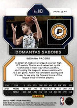 Load image into Gallery viewer, 2021-22 Panini Silver Prizm Domantas Sabonis 183 Indiana Pacers
