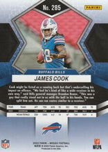 将图片加载到图库查看器，2022 Panini Mosaic Rookies James Cook #285 Rookie RC
