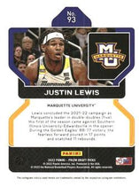 Load image into Gallery viewer, 2022 Panini Prizm Draft Pick Justin Lewis Rookie #93 Marquette Golden Eagles

