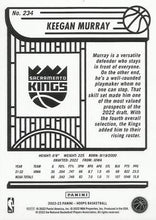 Load image into Gallery viewer, 2022-23 Panini Hoops Keegan Murray Rookie RC #234 Sacramento Kings
