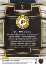 Load image into Gallery viewer, 2021-22 Panini Select T.J. Warren Blue Prizm #6 Indiana Pacers
