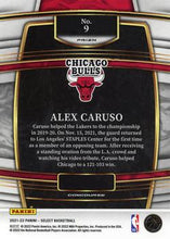 Load image into Gallery viewer, 2021-22 Panini Select Alex Caruso Blue Prizm #9 Chicago Bulls
