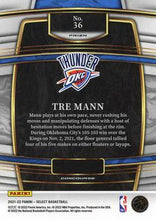 Load image into Gallery viewer, 2021-22 Panini Select Tre Mann Rookies Blue Prizm 36 Oklahoma City Thunder
