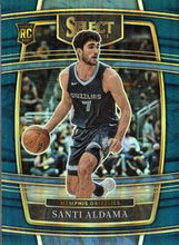 Load image into Gallery viewer, 2021-22 Panini Select Santi Aldama Rookies Blue Prizm 64 Memphis Grizzlies
