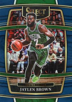 2021-22 Panini Select Jaylen Brown Blue Prizm #67 Boston Celtics