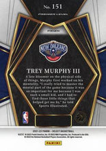 Load image into Gallery viewer, 2021-22 Panini Select Trey Murphy III Rookies Blue Prizm 151 New Orleans Pelicans
