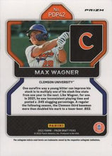 Load image into Gallery viewer, 2022 Panini Prizm Draft Pick Max Wagner #42 Clemson Tigers
