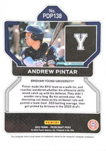 Load image into Gallery viewer, 2022 Panini Prizm Draft Pick Andrew Pintar #138 BYU Cougars
