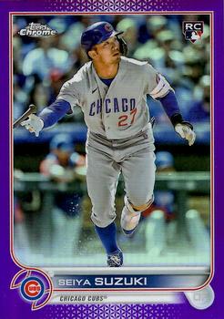 2022 Topps Chrome Seiya Suzuki Rookie Purple Refractor #USC115 Chicago Cubs