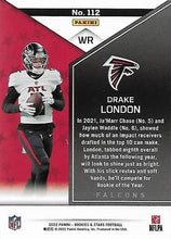 Load image into Gallery viewer, 2022 Rookies and Stars Drake London Orange RC /175 #112 Atlanta Falcons
