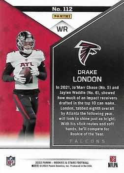 2022 Rookies and Stars Drake London Orange RC /175 #112 Atlanta Falcons