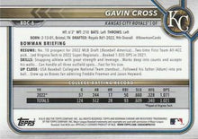 Load image into Gallery viewer, Gavin Cross 2022 Bowman Draft Chrome Sapphire 1st Bowman #BDC-6 Royals
