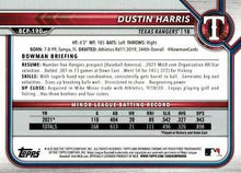 Load image into Gallery viewer, 2022 Bowman Chrome Prospects Dustin Harris Mojo Refractors #BCP-190 Texas Rangers J9
