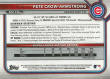 Load image into Gallery viewer, 2022 Pete Crow-Armstrong Bowman Chrome Green 084/125 Cubs BCP-198
