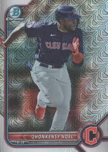 Load image into Gallery viewer, 2022 Bowman Chrome Pink Shimmer Refractor /199 Jhonkensy Noel #BCP-226 Guardians
